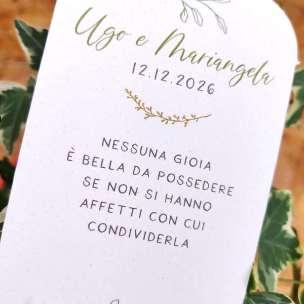 segnalibro personalizzato matrimonio